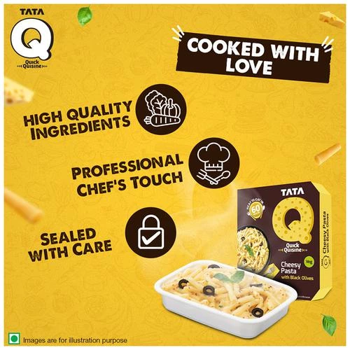TATA Q Ready To Eat Veg Cheesy Pasta With Black Olives - High Quality Ingredients, 290 g-7.webp